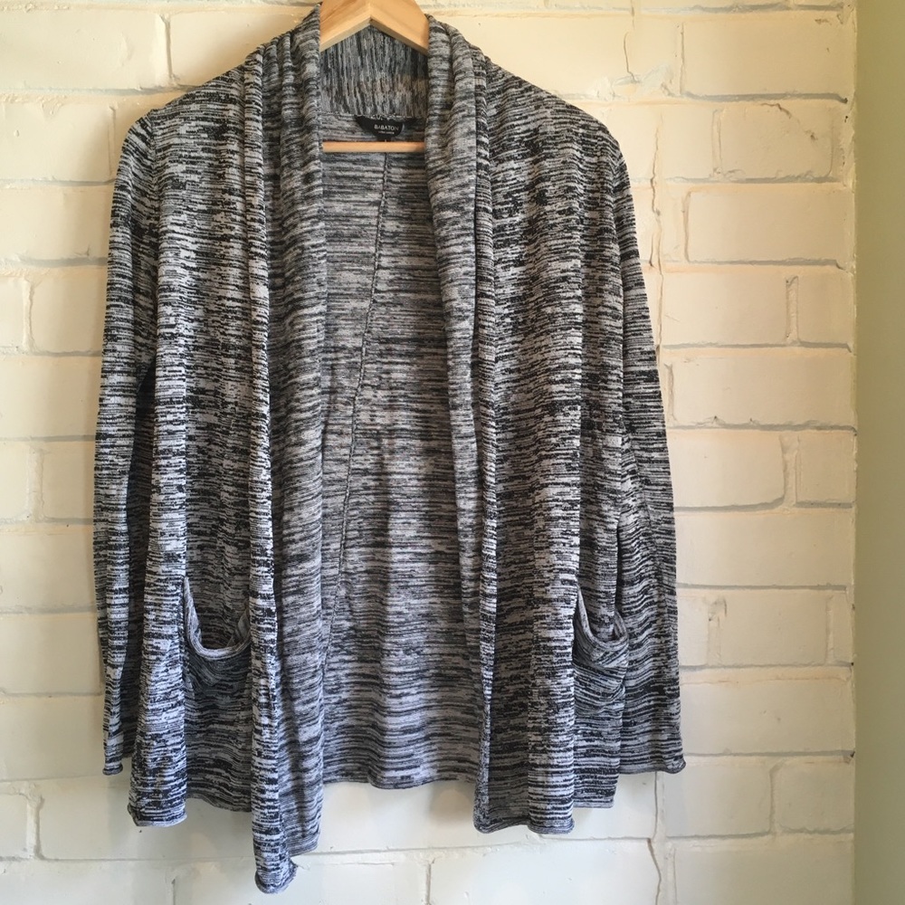 Aritzia Babaton Grey Cardigan Linen Blend Size S